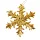 Acrylic Snowflake Christmas Ornament, 12.5cm - Gold