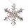 Acrylic Snowflake Christmas Ornament, 12.5cm - Silver