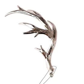 Acrylic Antler Christmas Ornament, 17.5 x 8cm - Silver