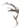 Acrylic Antler Christmas Ornament, 17.5 x 8cm - Silver