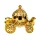 Acrylic Carriage Christmas Ornament, 11 x 9cm - Gold
