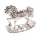 Acrylic Rocking Horse Christmas Ornament, 10 x 9.5 x 2.5cm - Silver