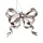 Acrylic Bow Christmas Ornament, 8 x 9cm - Silver