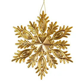 Acrylic Snowflake Christmas Ornament, 12.5cm - Gold
