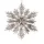 Acrylic Snowflake Christmas Ornament, 12.5cm - Silver