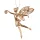 Acrylic Fairy Christmas Ornament, 11.3 x 12cm - Gold