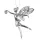 Acrylic Fairy Christmas Ornament, 11.3 x 12cm - Silver