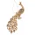 Acrylic Peacock Christmas Ornament, 19.5 x 6.5 x 2.5cm - Gold
