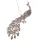 Acrylic Peacock Christmas Ornament, 19.5 x 6.5 x 2.5cm - Silver