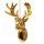 Acrylic Deer Head Christmas Ornament, 14 x 9cm - Gold