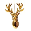 Acrylic Deer Head Christmas Ornament, 14 x 9cm - Gold