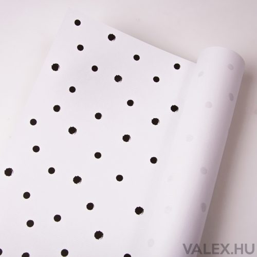 White kraft paper 59 x 42 cm - Black small dots (20pcs.)