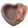 Cement kaspó, angyalkás szív, szürke-arany 17.5x17x8.5cm