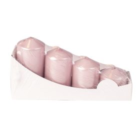   Lépcsős adventi henger gyertya készlet, Ø40 x 40/55/70/85mm - Metál rosegold