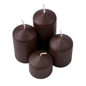   Lépcsős adventi henger gyertya készlet, Ø40 x 40/55/70/85mm - Matt sötétbarna