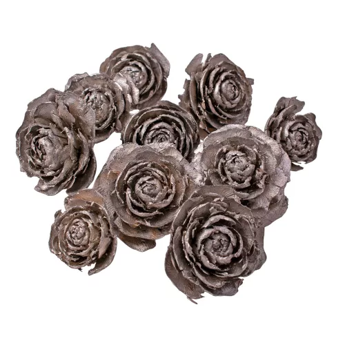 Cédrus rózsa 3-5cm 10db/csom - Ezüst pezsgő