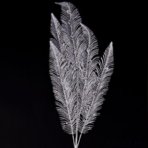 Christmas artificial plant decoration, silver color, 23cm x 65cm