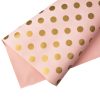 Dotted foil roll 58cm x 10m - Powder Pink / Gold