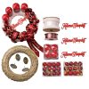 DIY Do It Yourself advent wreath with extras- Royal Maroon