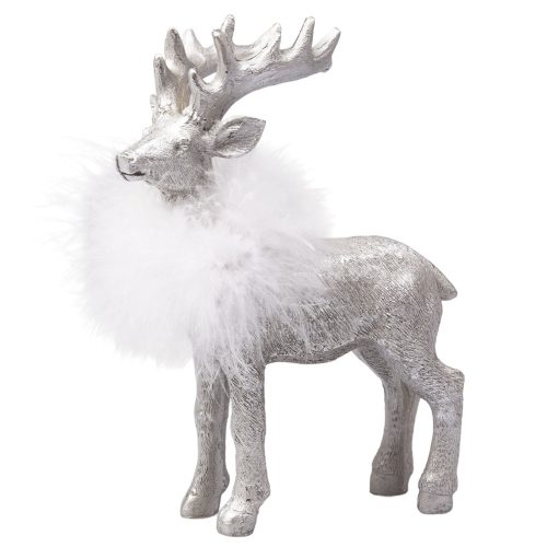 Furry, Silver deer decoration 16.5cm x 21.8cm