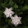 2pcs. 3D snowflake decoration, 21 x 11.5cm
