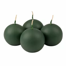 Adventi gömb gyertya készlet 5cm - Matt sötétzöld