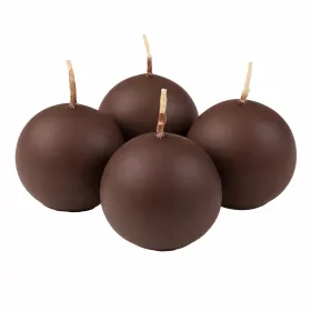 Adventi gömb gyertya készlet 5cm - Matt sötétbarna