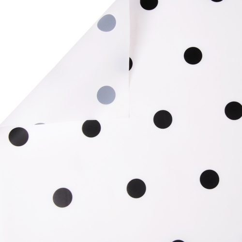 Dotted foil roll 58cm x 10m - White / Black