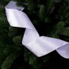 White velvet ribbon with wire edge 38mm x 5m