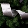 Ezüst bársony szalag drótos szegéllyel 38mm x 5m