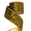 Moss Green Velvet Ribbon with Wired Edge, 63mm x 5m