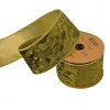 Moss Green Velvet Ribbon with Wired Edge, 63mm x 5m