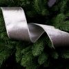 Silver velvet ribbon with wired edge 100mm x 5m