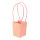 10pcs. embossed flower gift bag 13(L) x 9.5(W) x 15.5(H) cm - Powder Pink