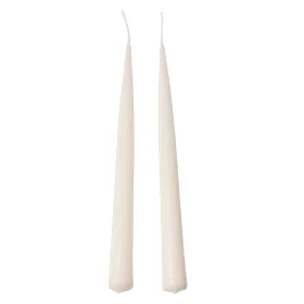Szálas gyertya, 2db-os készlet, 25cm - Lakk fehér