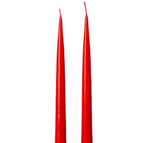 Szálas gyertya, 2db-os készlet, 25cm - Lakk piros