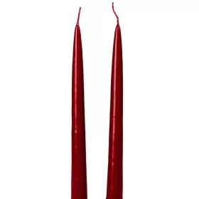 Szálas gyertya, 2db-os készlet, 25cm - Lakk bordó