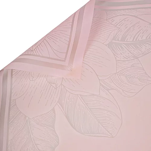 Elegant floral patterned wrapping decorative foil sheet 57cm x 57cm, 20 pcs. - Powder pink