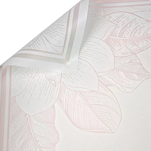 Elegant floral patterned wrapping decorative foil sheet 57cm x 57cm, 20 pcs. - Pastel green