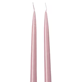 Szálas gyertya, 2db-os készlet, 25cm - Metál rosegold