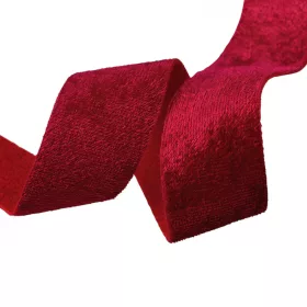 Fényes bársony szalag 25mm x 10m - Wine red