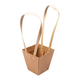 10pcs. Kraft flower bag 12(h) x 12(w) x 12.5(d) cm