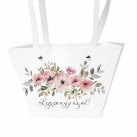   10db."Legyen szép napod!" feliratos virág táska 20(h) x 12(sz) x 12(m) cm 
