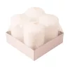 Advent pillar candle set, 7 x 4cm – Lacquered white