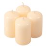 Adventi henger gyertya készlet, 7 x 4cm - Lakk ekrü