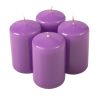 Adventi henger gyertya készlet, 7 x 4cm - Lakk lila