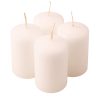 Adventi henger gyertya készlet, 7 x 4cm - Matt fehér
