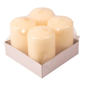 Adventi henger gyertya készlet, 7 x 4cm - Matt ekrü