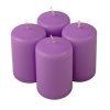 Adventi henger gyertya készlet, 7 x 4cm - Matt lila