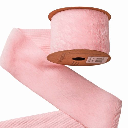 Fur ribbon 63mm x 2.7m - Pink